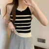 Áo sơ mi tank top sọc dệt kim slim fit phong cách Hàn Quốc mùa hè, giá 101.736 VND 10