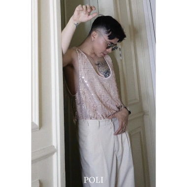 Áo sơ mi tanktop POLI siêu HOT, thun co giãn, giảm 22% chỉ 600.000₫ 7
