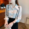 Áo sơ mi tay dài dáng rộng kẻ sọc thời trang công sở Hàn Quốc nữ - 311.943₫ 8