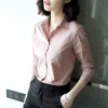 Áo sơ mi tay dài màu trơn dáng ôm cỡ lớn thời trang sang trọng nữ - 233.885₫ 3