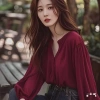 Áo sơ mi tay dài mùa xuân cao cấp, ôm dáng thanh lịch, thiết kế độc đáo - 177.012₫ 3