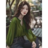 Áo sơ mi tay dài mùa xuân cao cấp, ôm dáng thanh lịch, thiết kế độc đáo - 177.012₫ 7