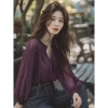 Áo sơ mi tay dài mùa xuân cao cấp, ôm dáng thanh lịch, thiết kế độc đáo - 177.012₫ 8