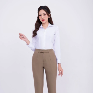 Áo Sơ Mi Tay Dài Thái Hòa 047 Cotton Cao Cấp - Mềm Mại, Thanh Lịch, Giá 370k 4