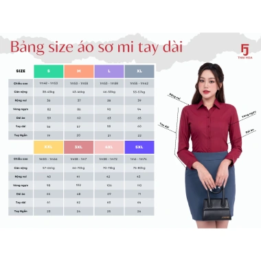 Áo Sơ Mi Tay Dài Thái Hòa 047 Cotton Cao Cấp - Mềm Mại, Thanh Lịch, Giá 370k 9