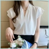 Áo sơ mi tay hến nữ dáng rộng cổ V lụa satin cao cấp mềm mịn thoáng mát công sở đi chơi ASM5 Durachic 10