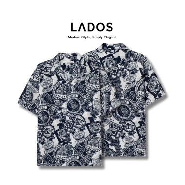Áo sơ mi tay ngắn vải lụa họa tiết cổ Cuban LADOS-18.067 - mềm mịn, co giãn nhẹ, chống nhăn, giá 171.000₫ 3