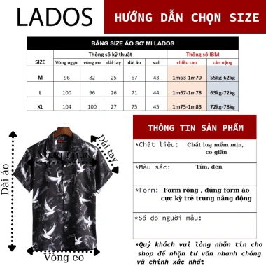 Áo sơ mi tay ngắn vải lụa họa tiết cổ Cuban LADOS-18.067 - mềm mịn, co giãn nhẹ, chống nhăn, giá 171.000₫ 4