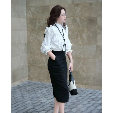 Áo sơ mi tay phồng ren kate mềm mại La Merci Rose SA14S - Giá 299k giảm sâu 2 Áo sơ mi tay phồng ren kate mềm mại La Merci Rose SA14S - Giá 299k giảm sâu 2