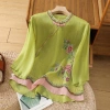 Áo sơ mi thêu vải lanh cotton mùa hè phong cách Trung Quốc sườn xám nút ếch 11