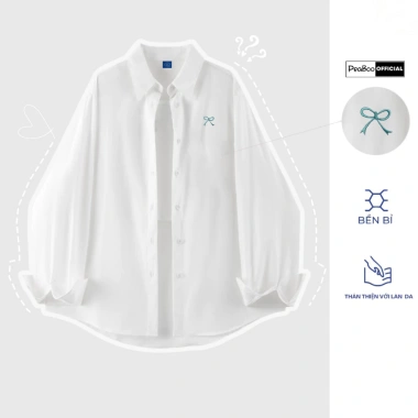 Áo Sơ Mi Thô Unisex Nam Nữ Dài Tay PEABOO SM BST07 Form Rộng Thoải Mái Giá 125k 3 Áo Sơ Mi Thô Unisex Nam Nữ Dài Tay PEABOO SM BST07 Form Rộng Thoải Mái Giá 125k 3