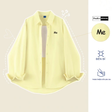 Áo Sơ Mi Thô Unisex Nam Nữ Dài Tay PEABOO SM BST07 Form Rộng Thoải Mái Giá 125k 4 Áo Sơ Mi Thô Unisex Nam Nữ Dài Tay PEABOO SM BST07 Form Rộng Thoải Mái Giá 125k 4