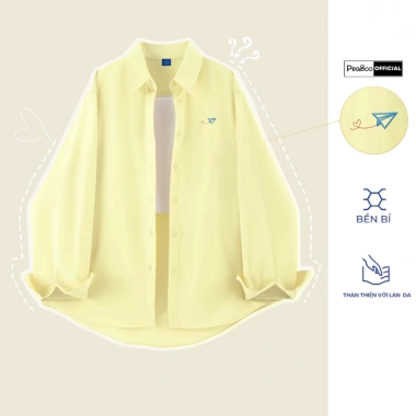 Áo Sơ Mi Thô Unisex Nam Nữ Dài Tay PEABOO SM BST07 Form Rộng Thoải Mái Giá 125k 7 Áo Sơ Mi Thô Unisex Nam Nữ Dài Tay PEABOO SM BST07 Form Rộng Thoải Mái Giá 125k 7