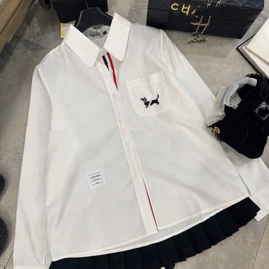Áo Sơ Mi Thom Kẻ Sọc Meiclothing - Viền Tay 3 Màu, Khuy Cài Tinh Tế, Form Rộng Giấu Quần, Giá 235k Giảm 15%