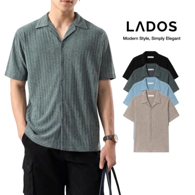 Áo sơ mi thun gân nam LADOS-8.179 - Mát mẻ, co giãn tốt, dễ phối, phong cách Hàn Quốc, giảm giá 153k