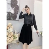 Áo sơ mi tơ nhũ sọc dài tay cao cấp công sở – họa tiết đen trắng, MQ Boutique, 200.700₫ 7