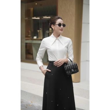 Áo sơ mi trắng basic cổ Đức SOLIIN chất liệu form tôn dáng thanh lịch - 552.500₫ 4