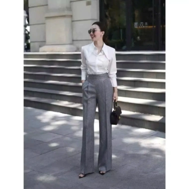 Áo sơ mi trắng cổ nhọn gân nổi dáng ôm công sở thanh lịch – Thiết kế Phương Quý, giảm 20% 3