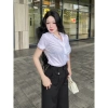 Áo sơ mi trắng cộc tay nữ công sở - Giảm giá 135k, chất liệu mỏng nhẹ, phù hợp đi làm 5