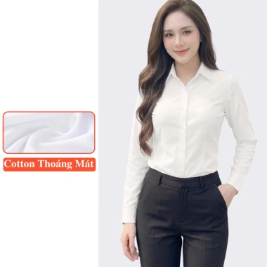 Áo Sơ Mi Trắng Công Sở Nữ Tay Dài Madela - Giá 168.000 VND Giảm 15% 2