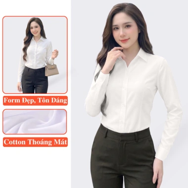 Áo Sơ Mi Trắng Công Sở Nữ Tay Dài Madela - Giá 168.000 VND Giảm 15% 4