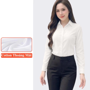 Áo Sơ Mi Trắng Công Sở Nữ Tay Dài Madela - Giá 168.000 VND Giảm 15% 10