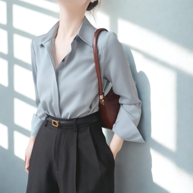 Áo sơ mi trắng dài tay nữ công sở A57 – Vải lụa dày cao cấp, sang trọng, chỉ 274.500 VND (giá gốc 334.890 VND) 5 Áo sơ mi trắng dài tay nữ công sở A57 – Vải lụa dày cao cấp, sang trọng, chỉ 274.500 VND (giá gốc 334.890 VND) 5