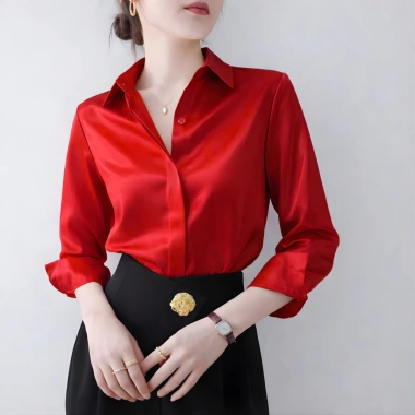 Áo sơ mi trắng dài tay nữ công sở A57 – Vải lụa dày cao cấp, sang trọng, chỉ 274.500 VND (giá gốc 334.890 VND)