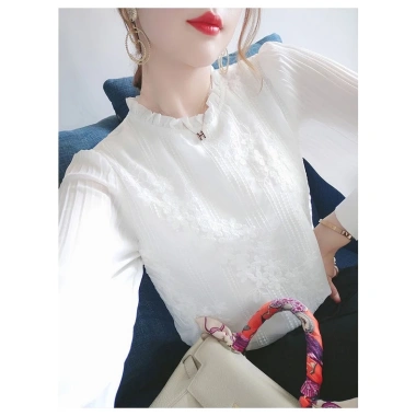 Áo sơ mi trắng dài tay ren thanh lịch phong cách Hàn Quốc thời trang 2.023, giảm còn 245.340₫ 6