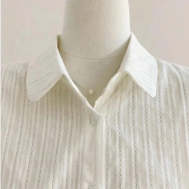 Áo sơ mi trắng dáng suông tay bèo tinh tế, thanh lịch cho nữ - Giá chỉ 169.000₫ 3