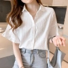 Áo sơ mi trắng dáng suông tay bèo tinh tế, thanh lịch cho nữ - Giá chỉ 169.000₫ 6
