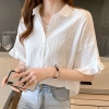 Áo sơ mi trắng dáng suông tay bèo tinh tế, thanh lịch cho nữ - Giá chỉ 169.000₫ 7