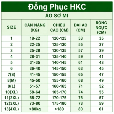Áo Sơ Mi Trắng Đồng Phục Học Sinh Tiểu Học, THPT - Kate Lon Loại 1 Giá 63.000