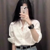 Áo sơ mi trắng kiểu Pháp dài tay, rộng rãi dáng nhỏ, mẫu mới xuân thu nữ công sở 3