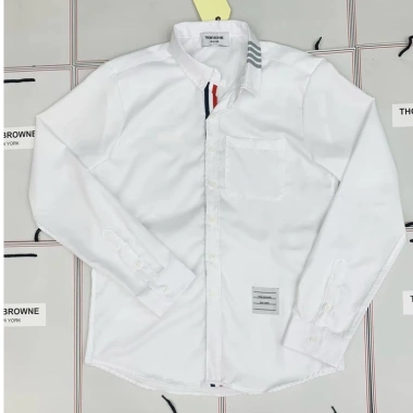 Áo Sơ Mi Trắng Nam Dài Tay Form Rộng Vạch Cổ - Style Basic Hàn Quốc, Giá 145k