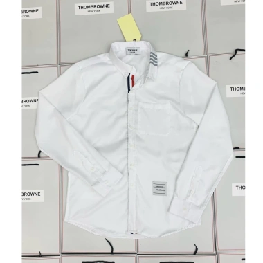 Áo Sơ Mi Trắng Nam Dài Tay Form Rộng Vạch Cổ - Style Basic Hàn Quốc, Giá 145k