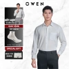 Áo sơ mi trắng nam Owen Regular Fit, vải sồi mềm mịn, túi tiện, AR240.312D - 390k