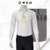Áo sơ mi trắng nam Owen Regular Fit, vải sồi mềm mịn, túi tiện, AR240.312D - 390k 5