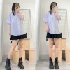 Áo sơ mi trắng nữ cộc tay, form rộng, cổ bẻ, túi ngực - Giá chỉ 67.500₫, giảm 20% 7