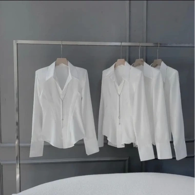 Áo Sơ Mi Trắng Nữ Công Sở Basic Form Ôm Tôn Dáng - Giá chỉ 255.000đ JennyDesign 2