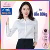 Áo Sơ Mi Trắng Nữ Công Sở KATIE Cotton Tay Dài, Thoáng Mát, Không Nhăn, Bigsize, 210.000₫