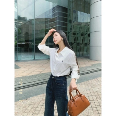 Áo Sơ Mi Trắng Nữ Dài Tay Thêu Ngựa Chất Nhuyễn Hàn 2Sunday - Đi Làm, Học, Chơi 2