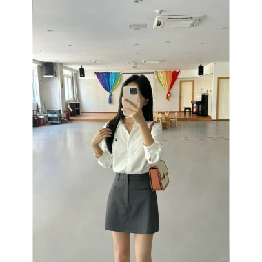 Áo Sơ Mi Trắng Nữ Dài Tay Thêu Ngựa Chất Nhuyễn Hàn 2Sunday - Đi Làm, Học, Chơi 6