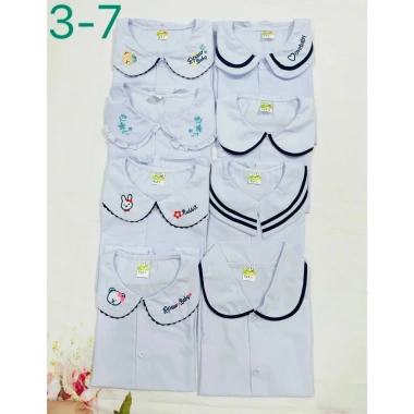 Áo sơ mi trắng nữ học sinh đồng phục cấp 1-2, cổ sen, giá ưu đãi 54.000đ 2