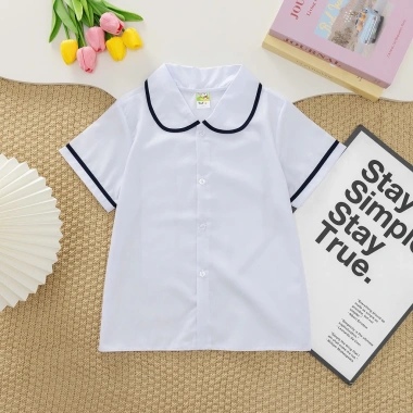 Áo sơ mi trắng nữ học sinh đồng phục cấp 1-2, cổ sen, giá ưu đãi 54.000đ 11