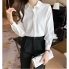 Áo sơ mi trắng nữ Rymola không nhăn, giấu nút, tay dài, bigsize, cotton form suông 116k 8