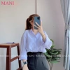 Áo sơ mi trắng nữ tay dài form rộng cổ trụ bẻ, có túi - Giá chỉ 79.000₫ 5