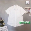 Áo sơ mi trắng nữ tay ngắn có túi, vải kate mịn rộng, không nhăn – Giá 81.382₫ 10