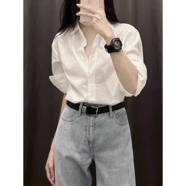 Áo sơ mi trắng phong cách Pháp, chống nắng sang trọng - giảm giá tới 17%