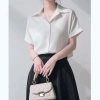 Áo Sơ Mi Trắng Tay Ngắn Nữ ATOMI - Bigsize, Không Nhăn, Thời Trang Công Sở, Giá 116k